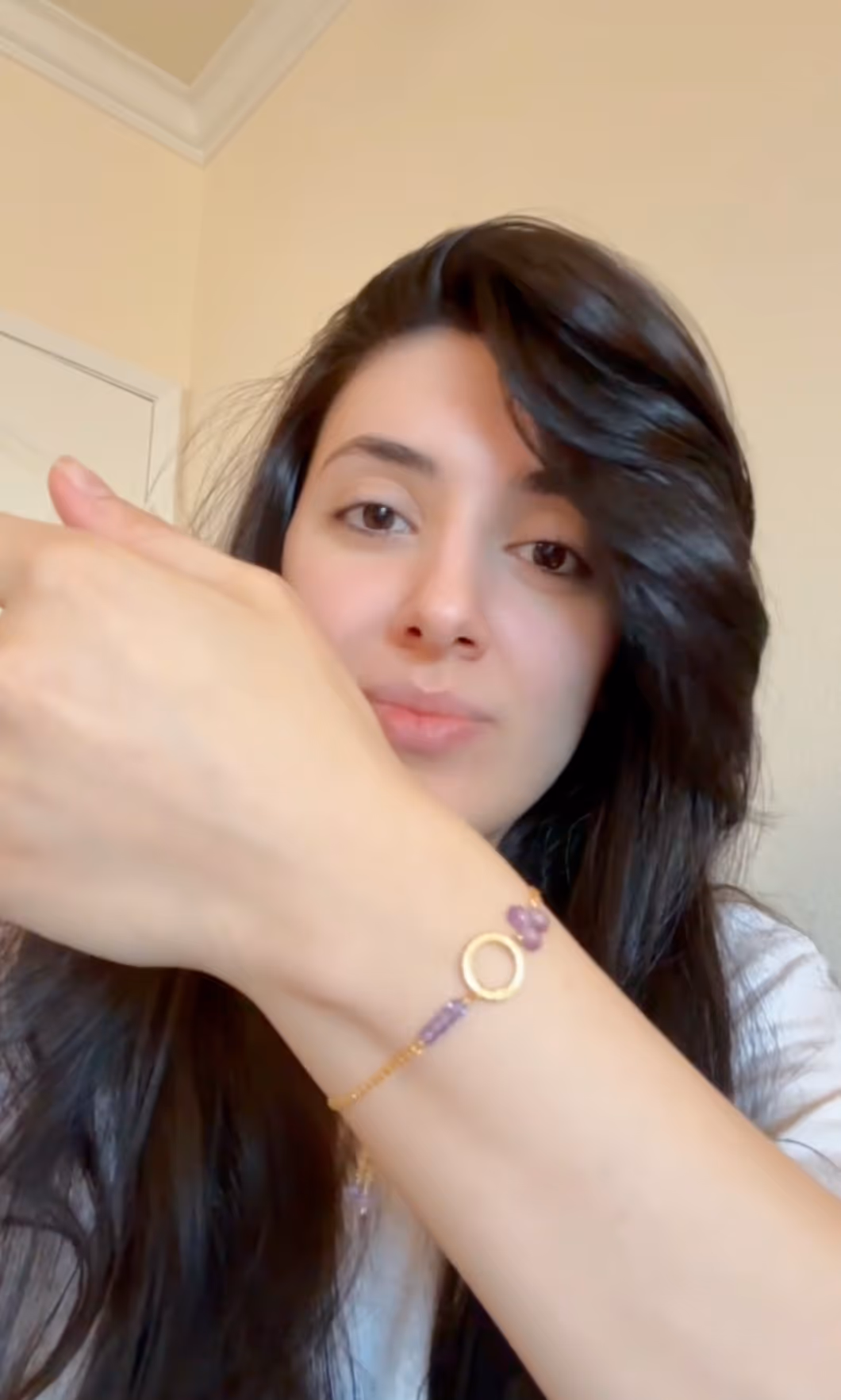 Reviewer sharing a product experience on camera